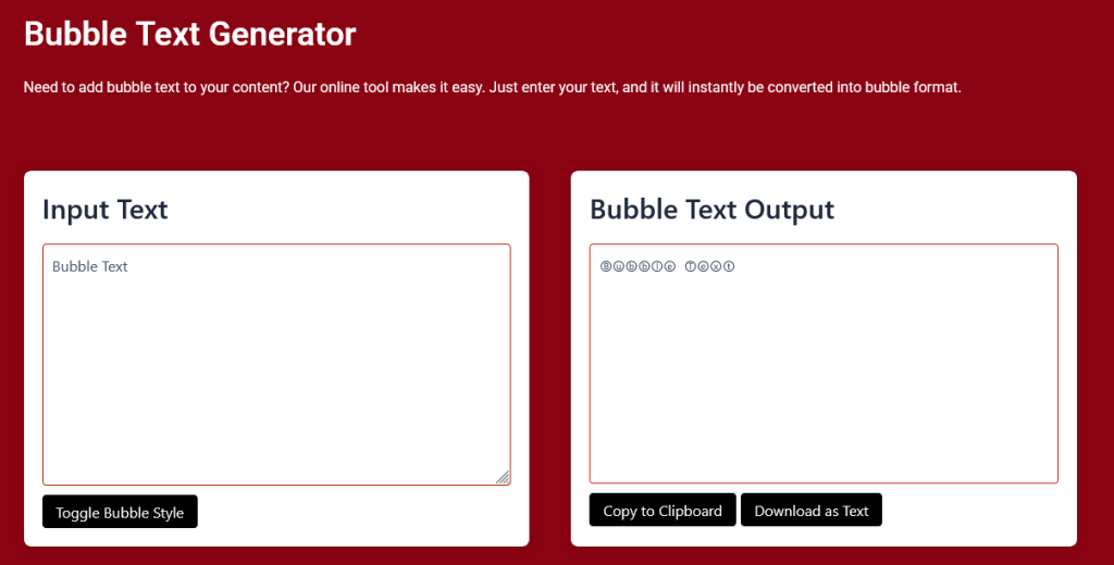 Bubble Text