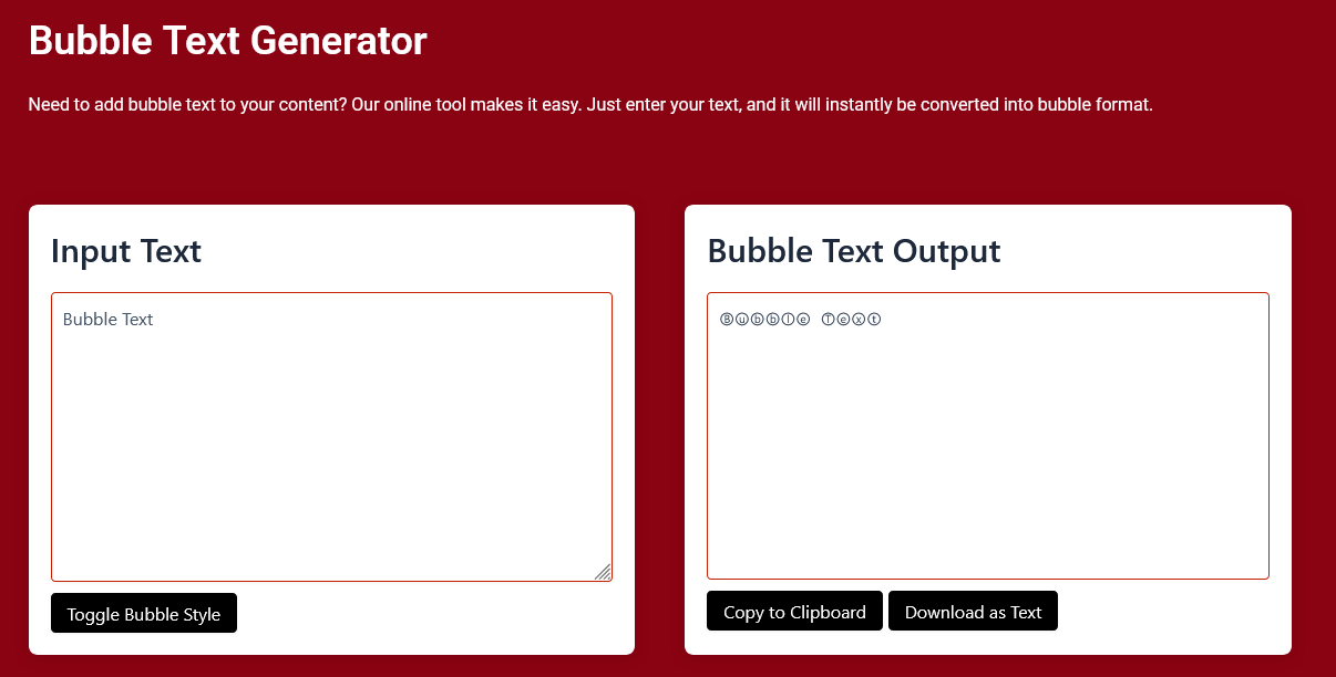 Bubble Text